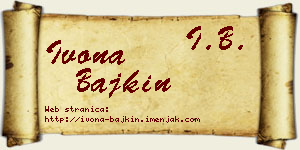 Ivona Bajkin vizit kartica